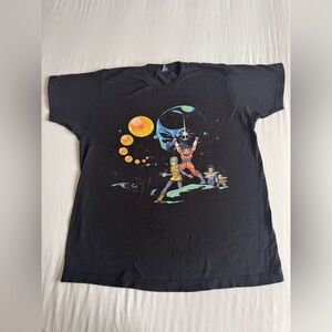 Tultex Black Tee with Cosmic Graphic